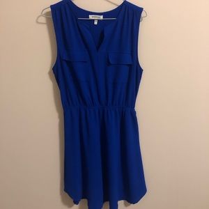 Blue sleeveless dress